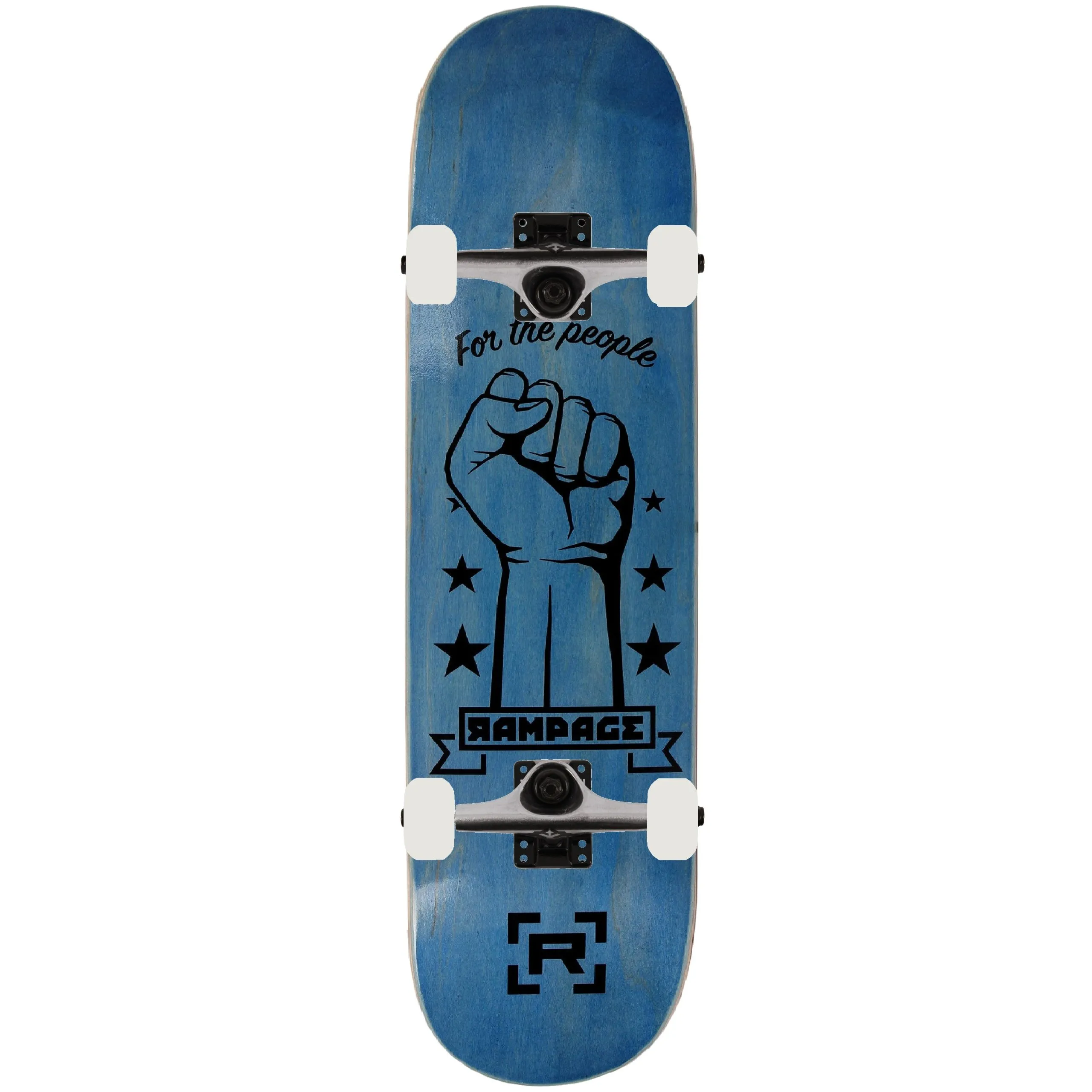 Rampage FTP Custom Skateboard - Blue/White 7.75''