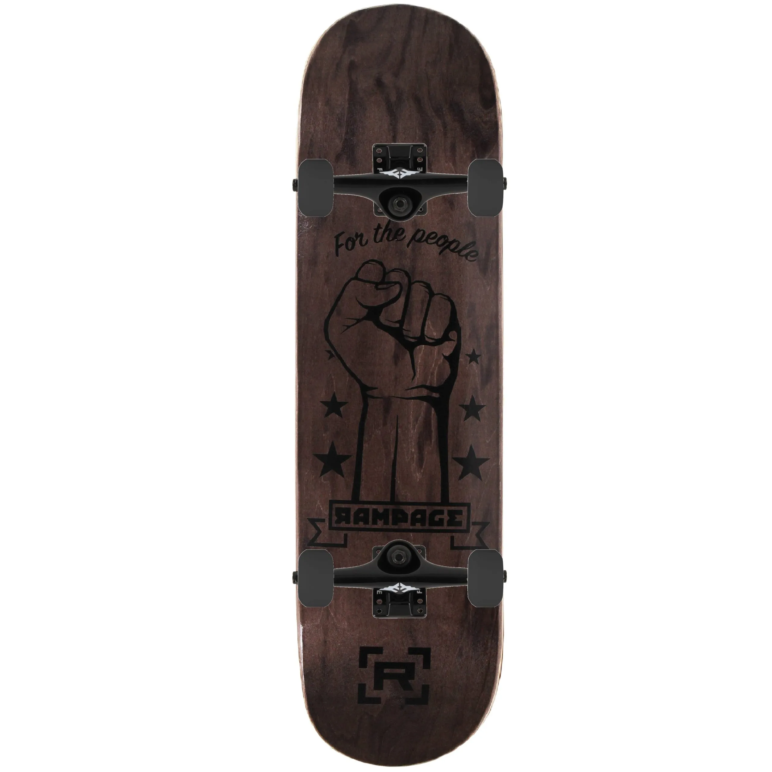 Rampage FTP Custom Skateboard - Charcoal/Black 7.75''