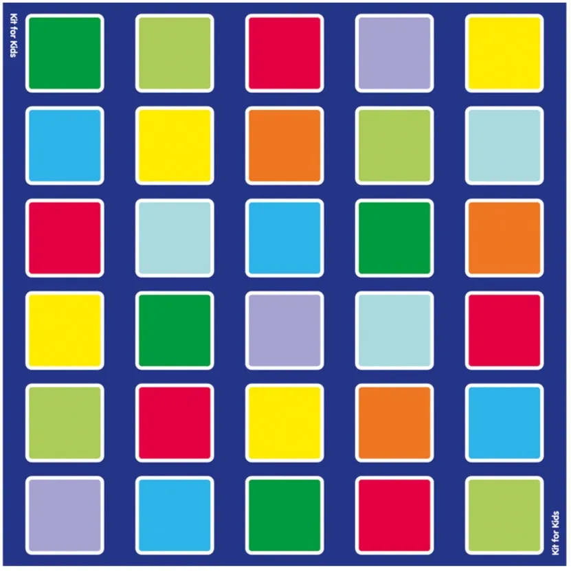 Rainbow™ Squares Large Placement 3x3m Carpet