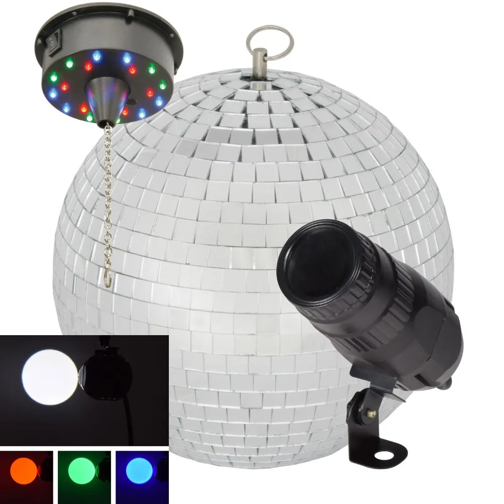 Rotating Spot Light and Mirror Ball Set