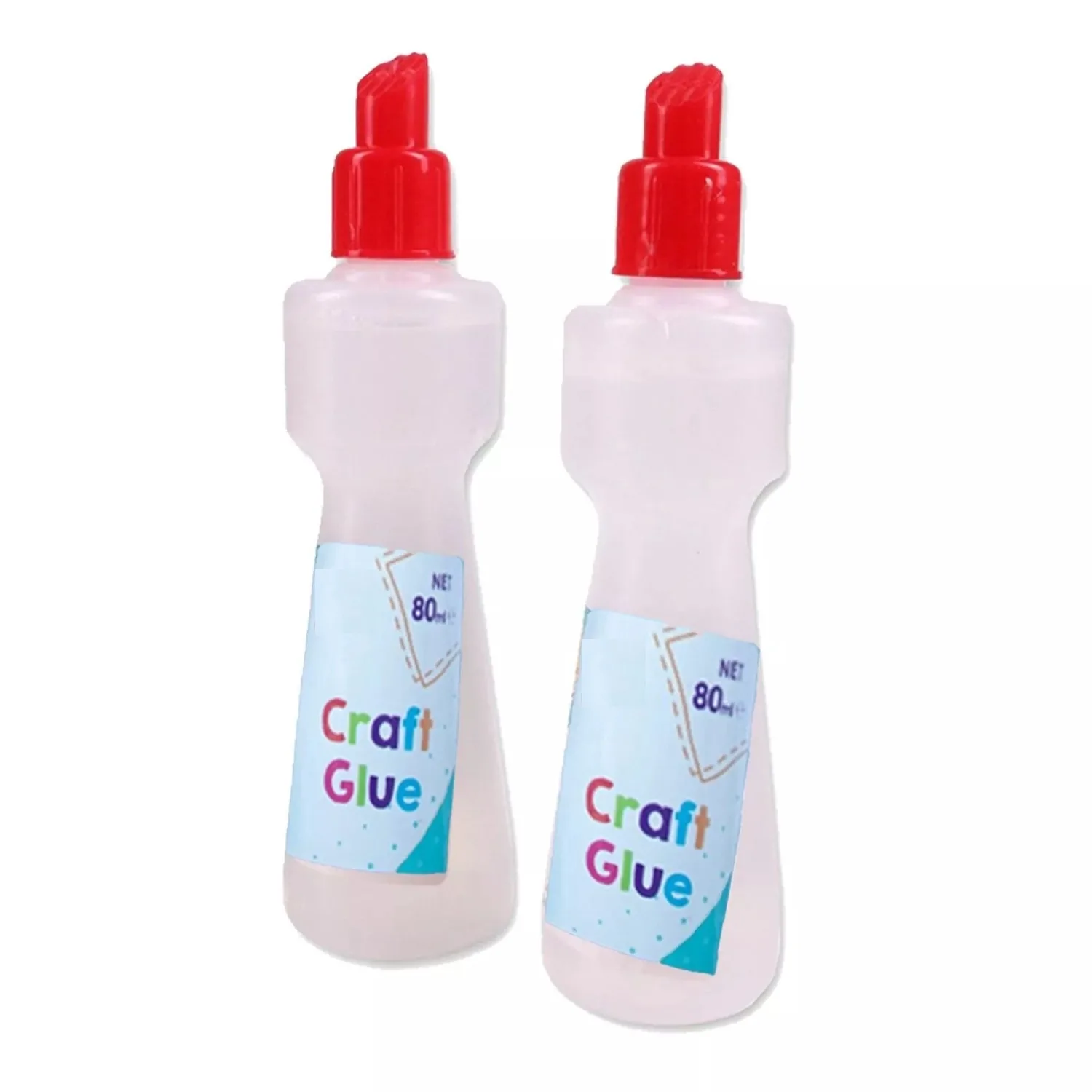 2PCS 80ML Craft Glue Set for Kids Back to School Supplies School Stationery – Clear Glue for Crafting School Accessories Arts Craft Set for Children Students