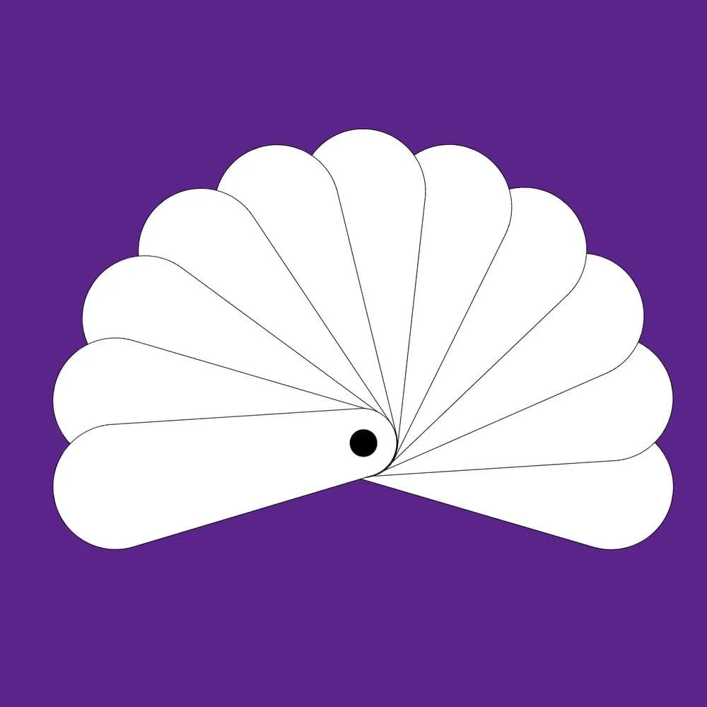 Set of 10 Blank Communication Fans