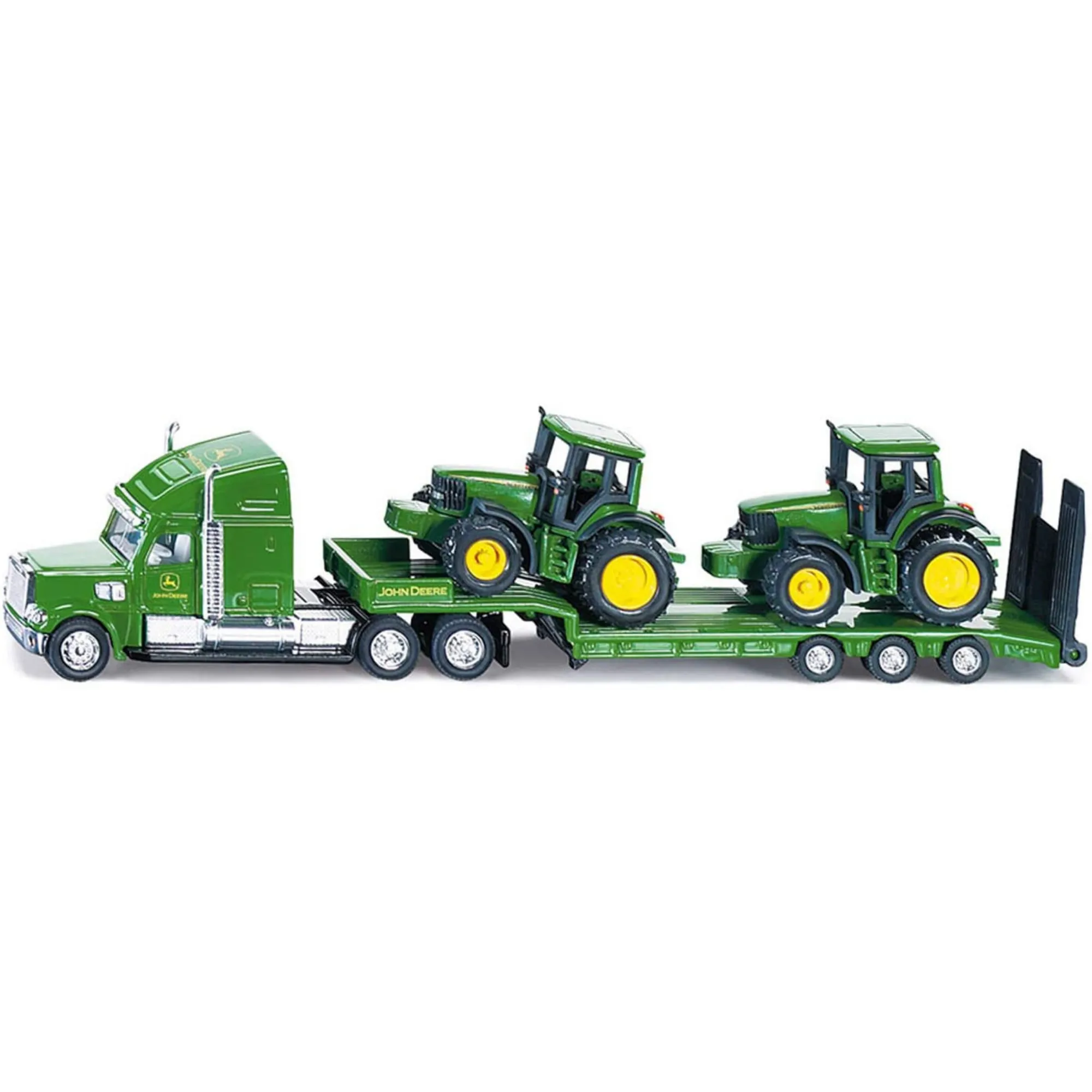 Mini John Deere Low Loader & 2 Tractors