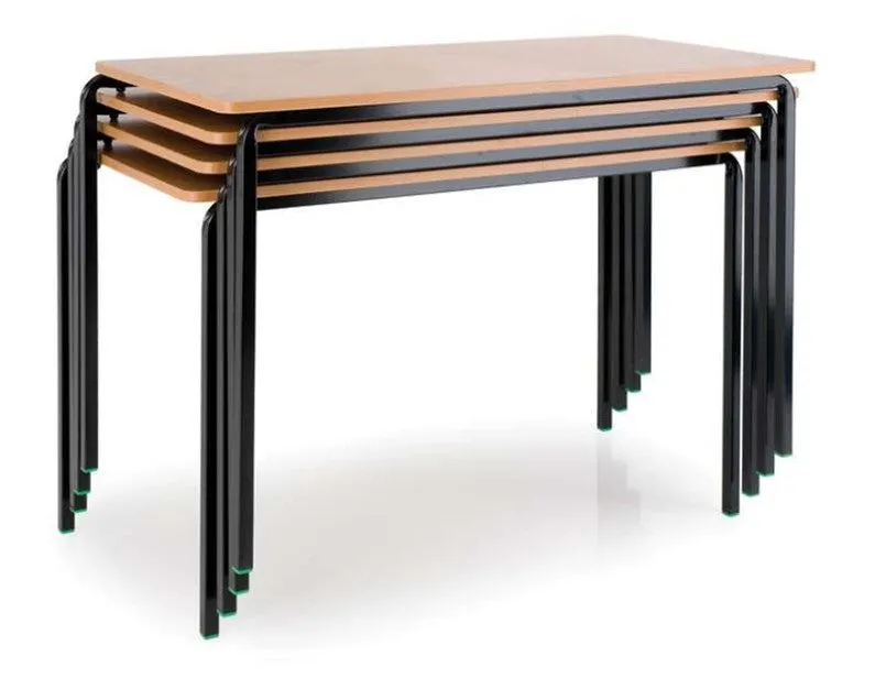 Stacking Dual Pupil Desk with Steel Frame & Melamine Finish