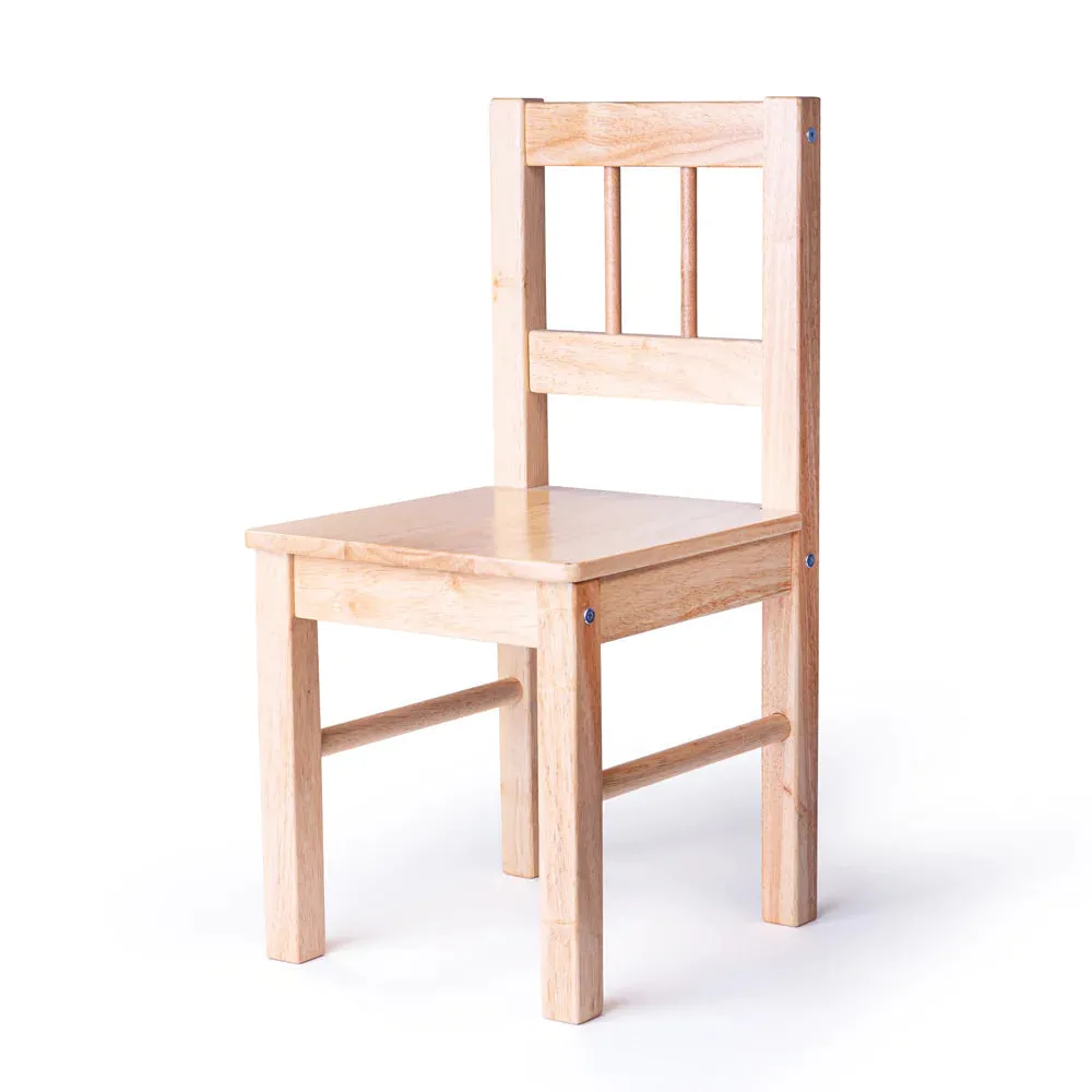 Sturdy Natural Wooden Child's Chair