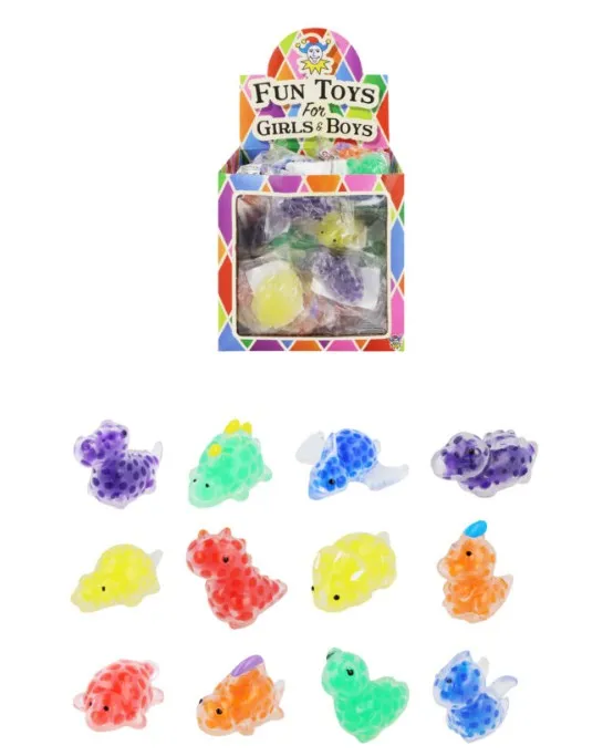 Mini Dinosaur Squishies with Beads (5cm) 6 Assorted X 60PC