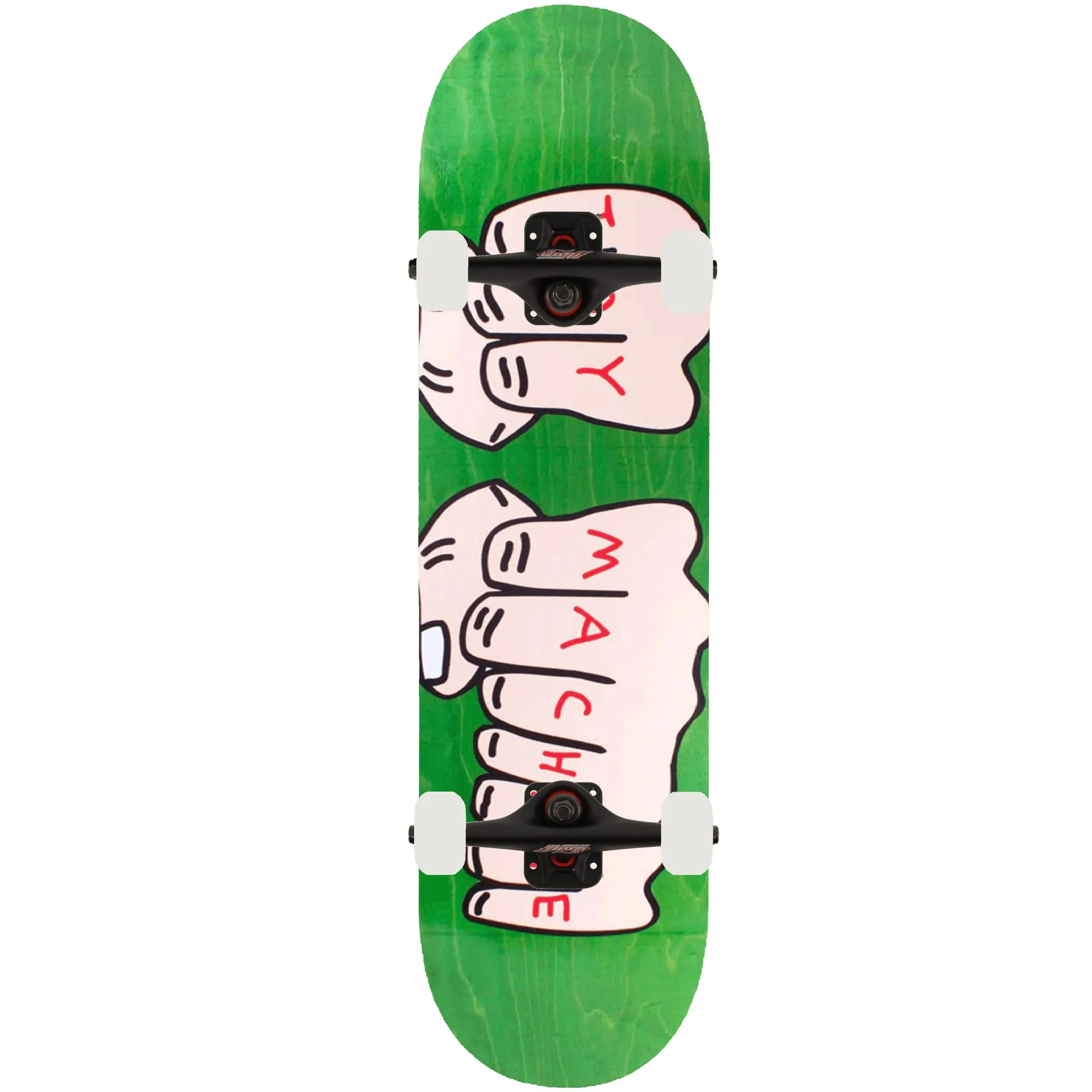 Toy Machine Fist Large Custom Skateboard - Green 8.25''