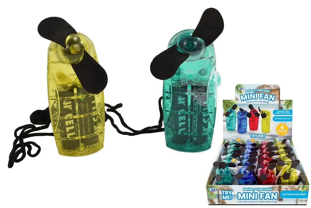 Transparent Handheld Colour Fan Battery Operated
