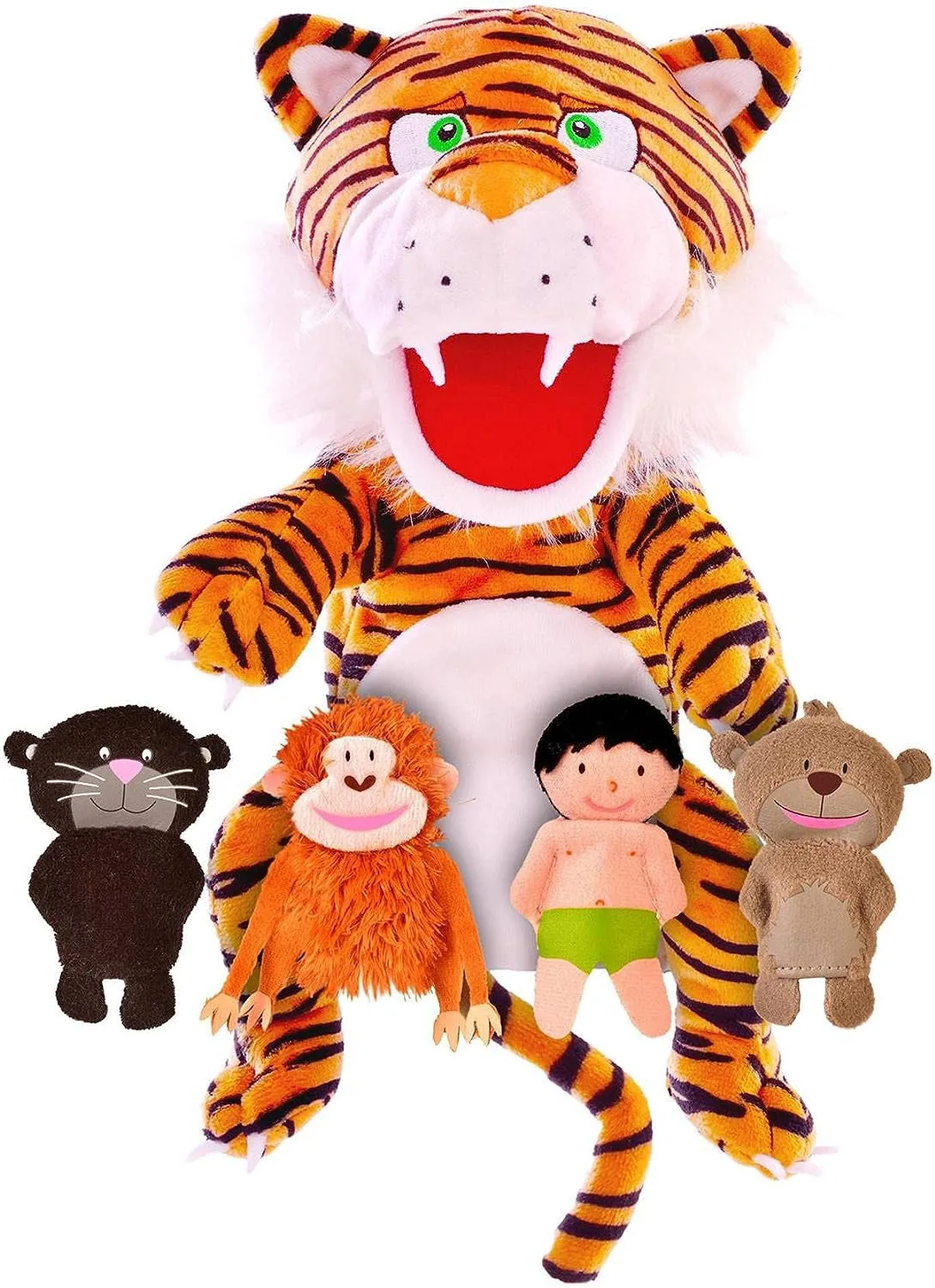 Tellatale Jungle Book Hand Puppet Set with Finger Puppets
