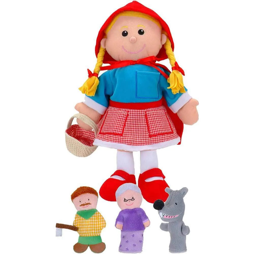 Tellatale Little Red Riding Hood Hand Puppet Set with Finger Puppets