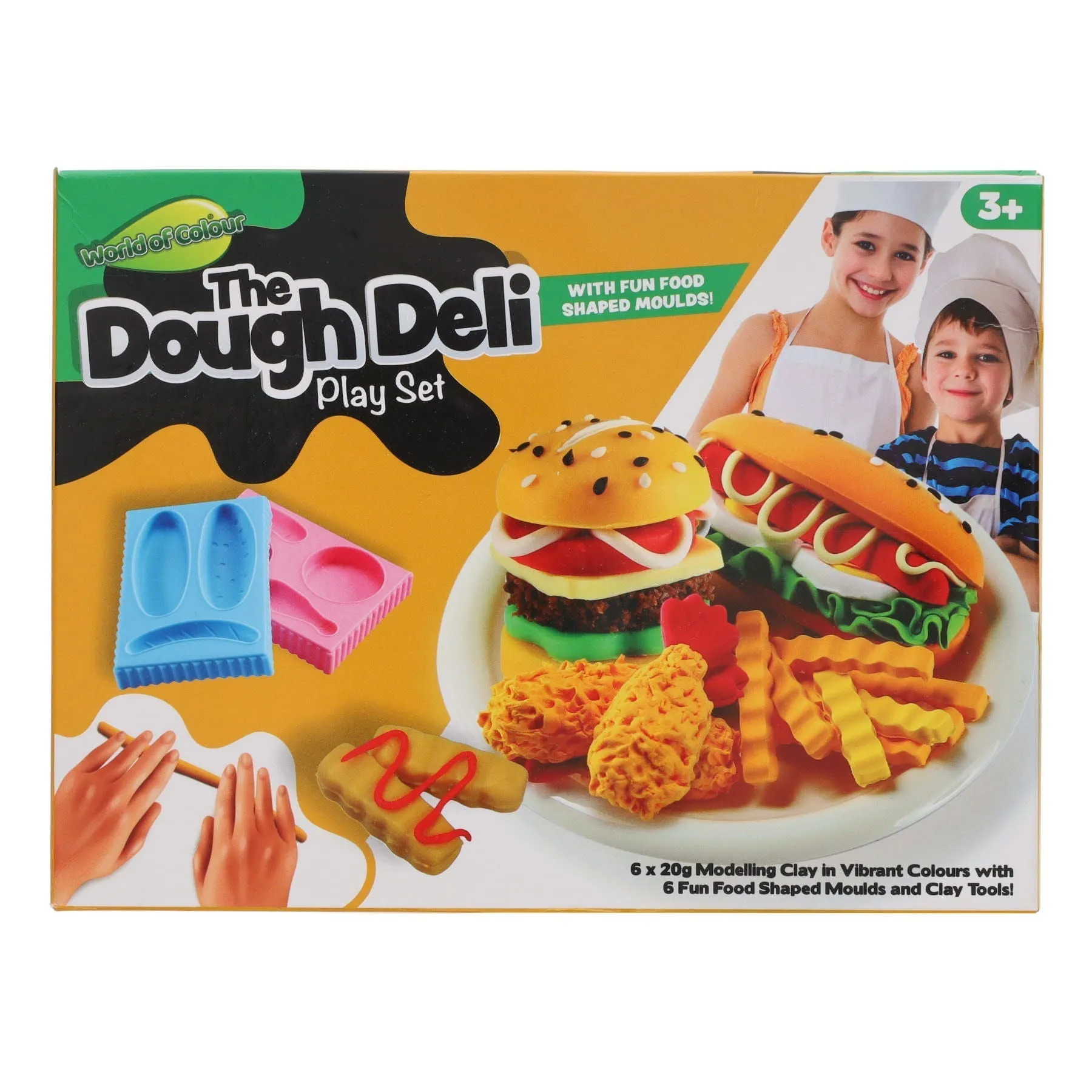 The Dough Deli Play Set - 6 x 20g Play Dough and Accessories