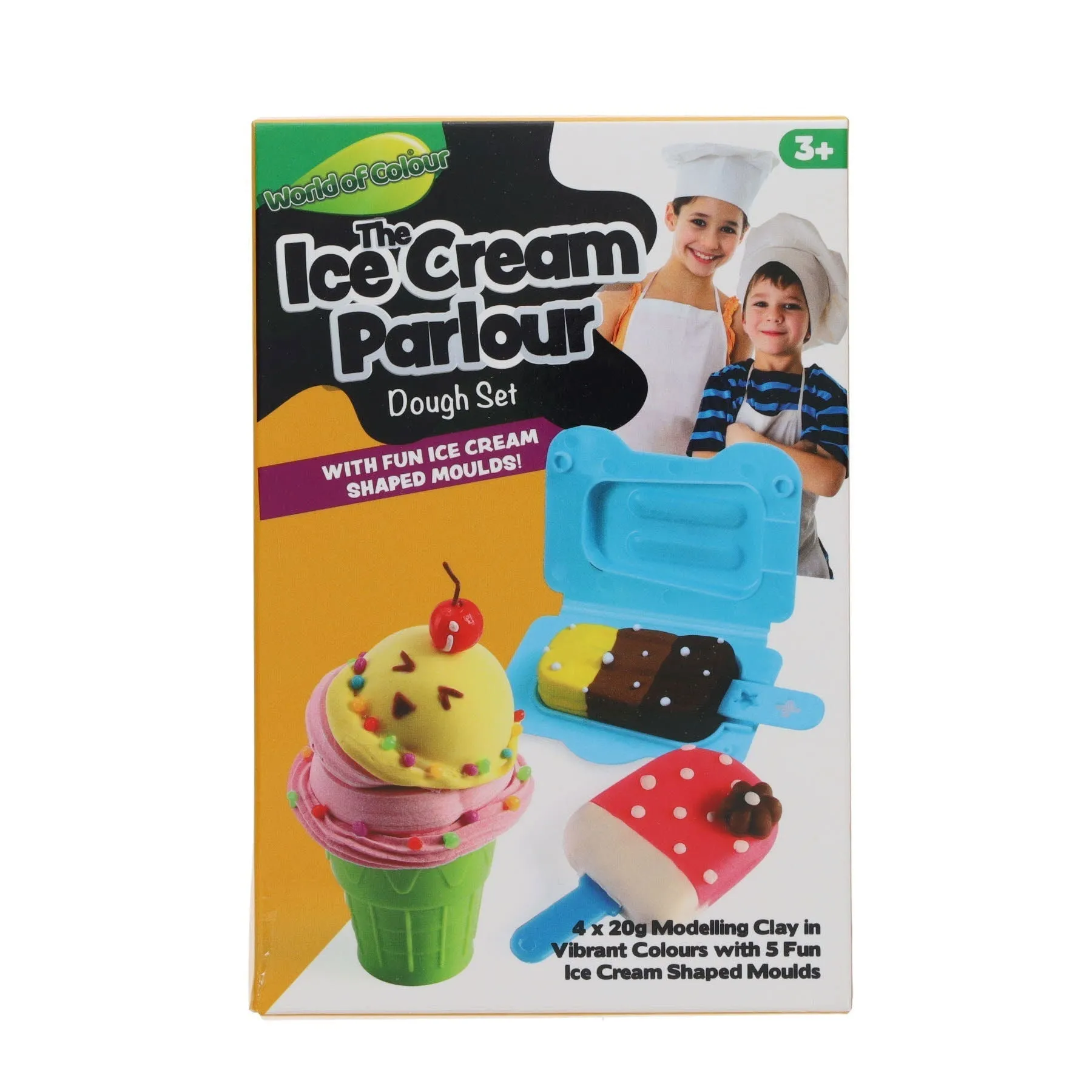The Ice Cream Parlour Dough Set - 4 x 20g Play Dough and Accessories