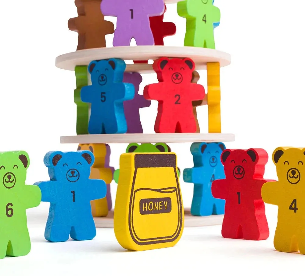 Tumbling Teddies - Wooden Bear Stacking Game
