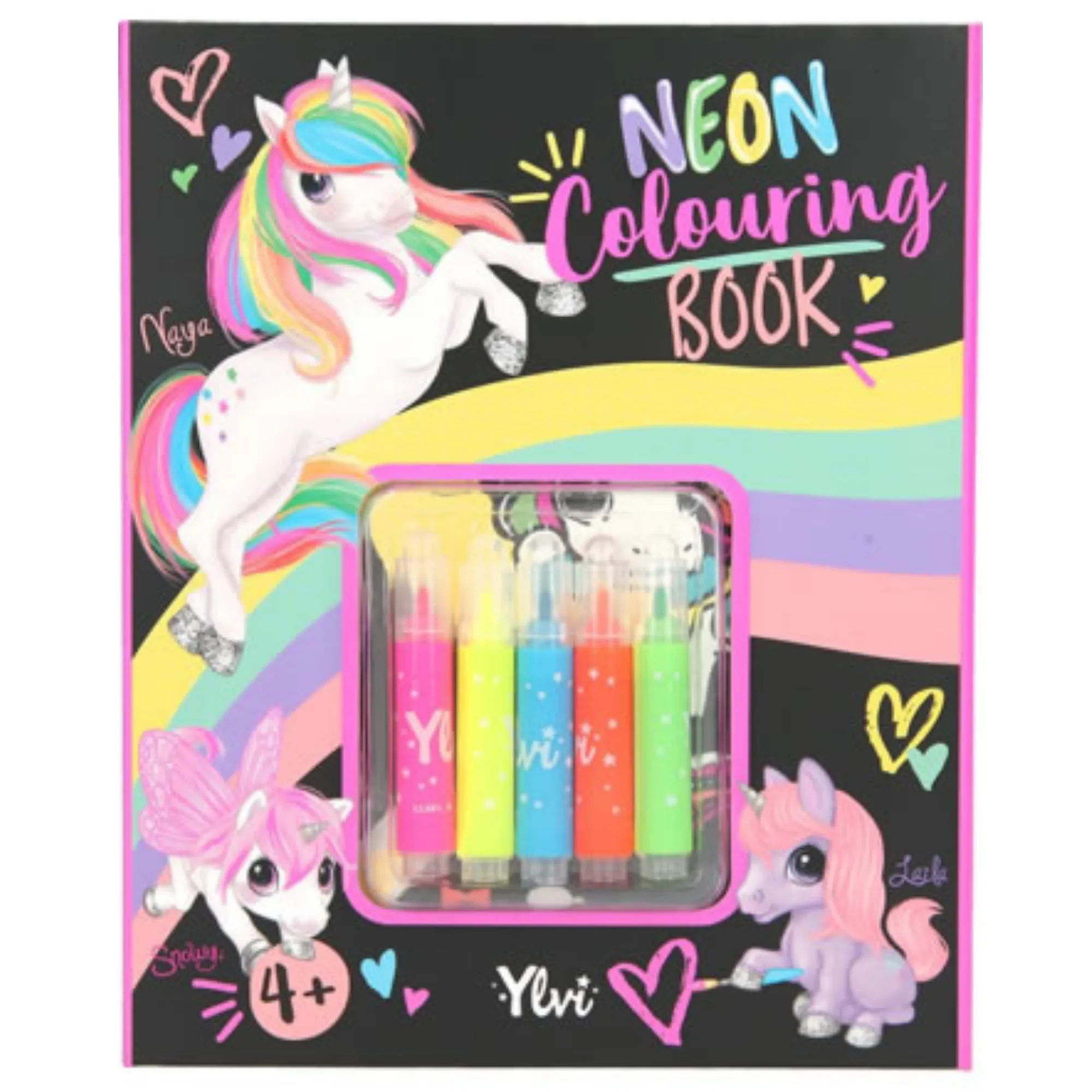 Unicorn Neon Colouring Book Set