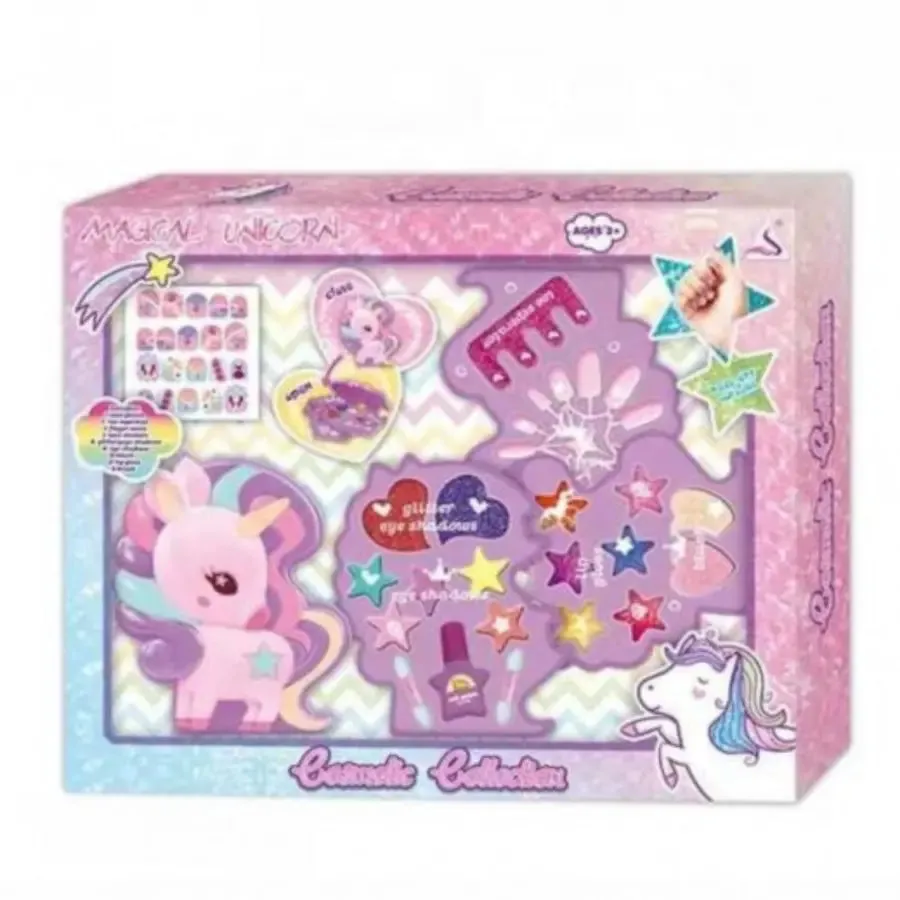 Magical Unicorn Make Up Set for Kids – Princess Beauty Cosmetic Kit, Arts and Crafts, Nail Polish, Eye Shadow