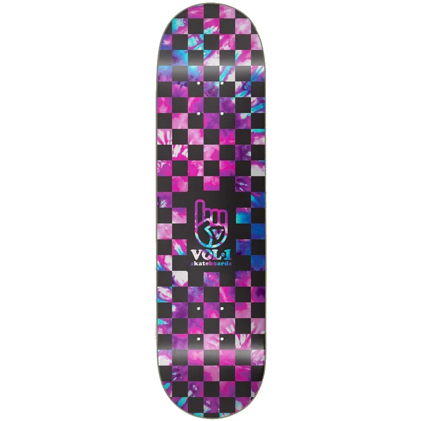 Vol.1 Dye Checker Skateboard Deck - Pink/Blue 7.75"