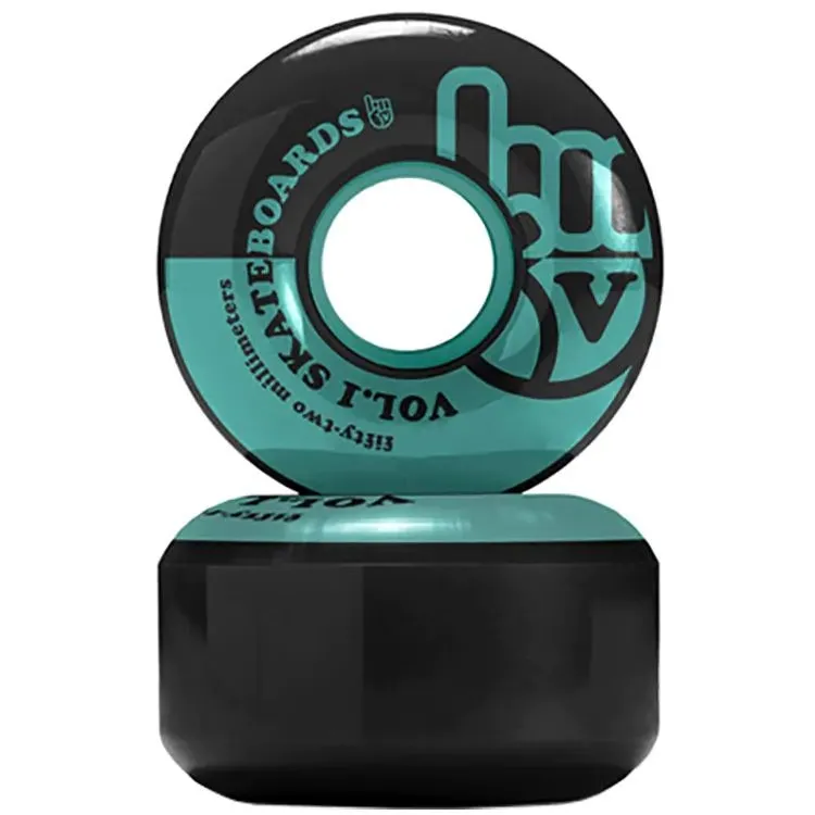 Vol.1 No. 1 Skateboard Wheels - Black/Teal 53mm