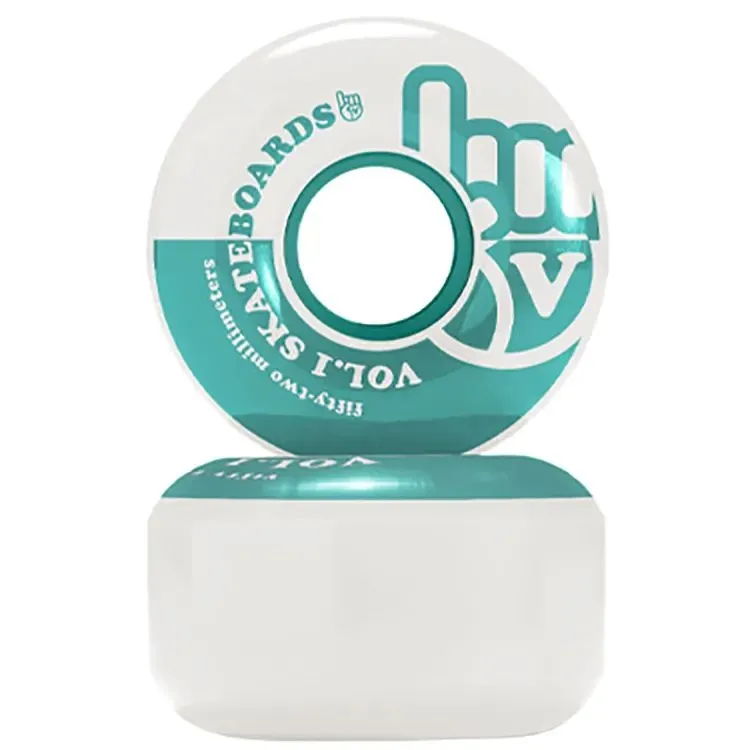 Vol.1 No. 1 Skateboard Wheels - White/Teal 51mm