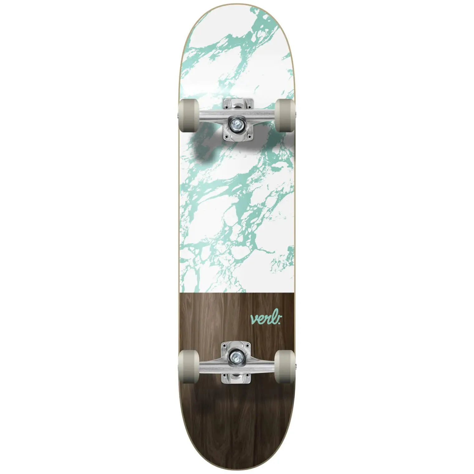 Verb Marble Dip Complete Skateboard - White 8''