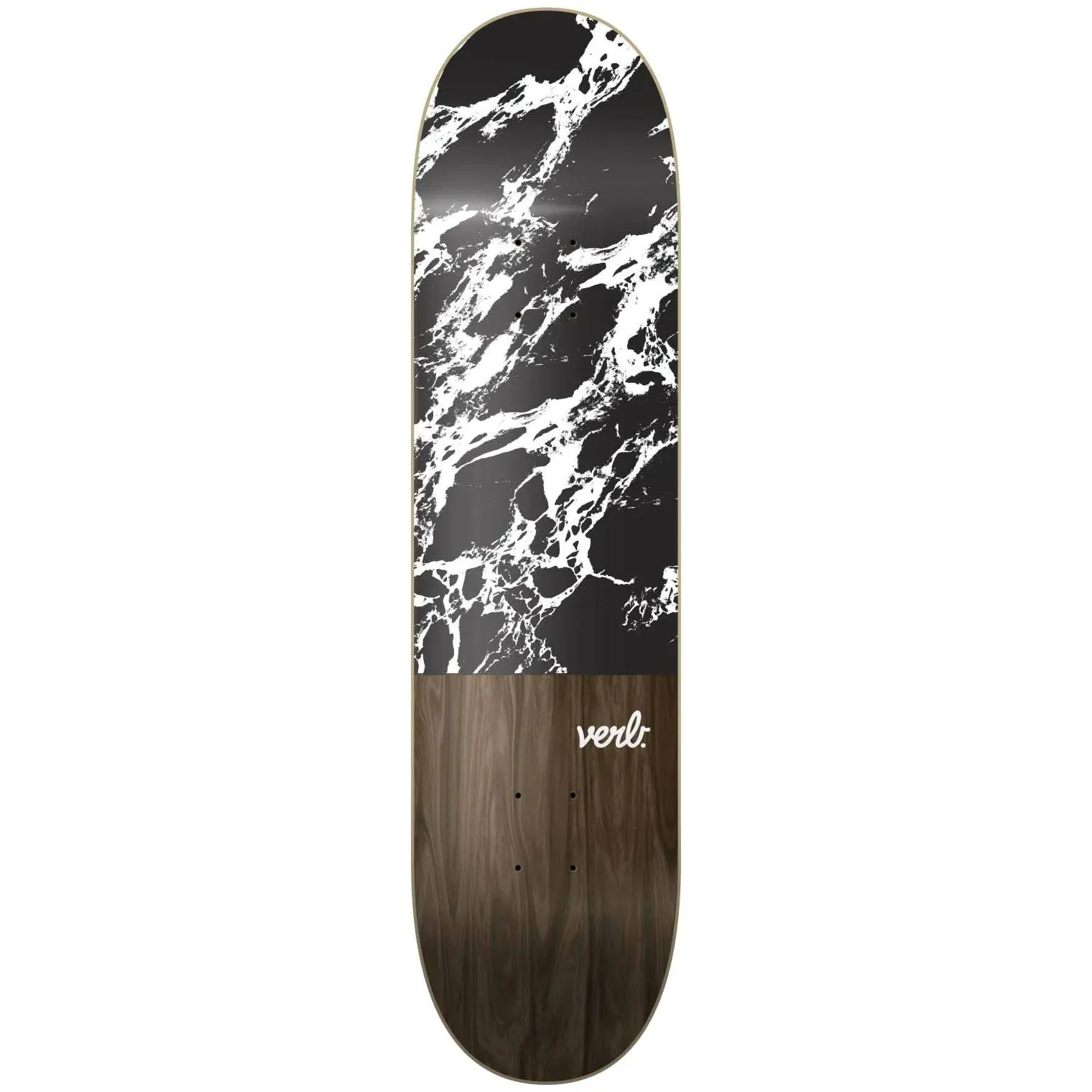 Verb Marble Dip Skateboard Deck - Black 8''