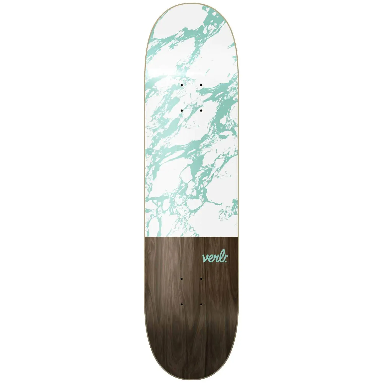 Verb Marble Dip Skateboard Deck - White 8.25''