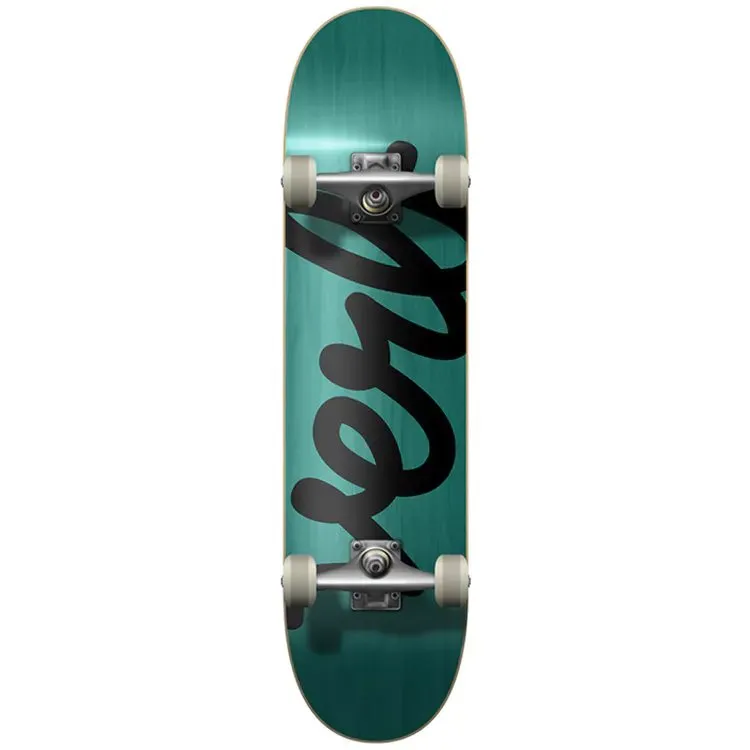 Verb Script Logo Pushing Forward Complete Skateboard - Teal/Black 8''