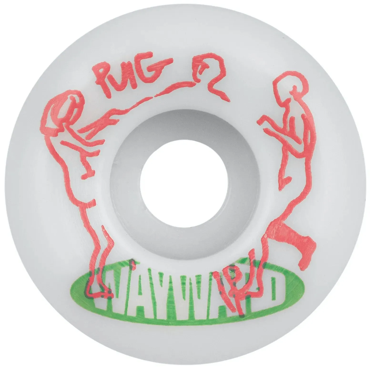 Wayward Pro Funnel Lucas Puig Skateboard Wheels - White/Green 52mm