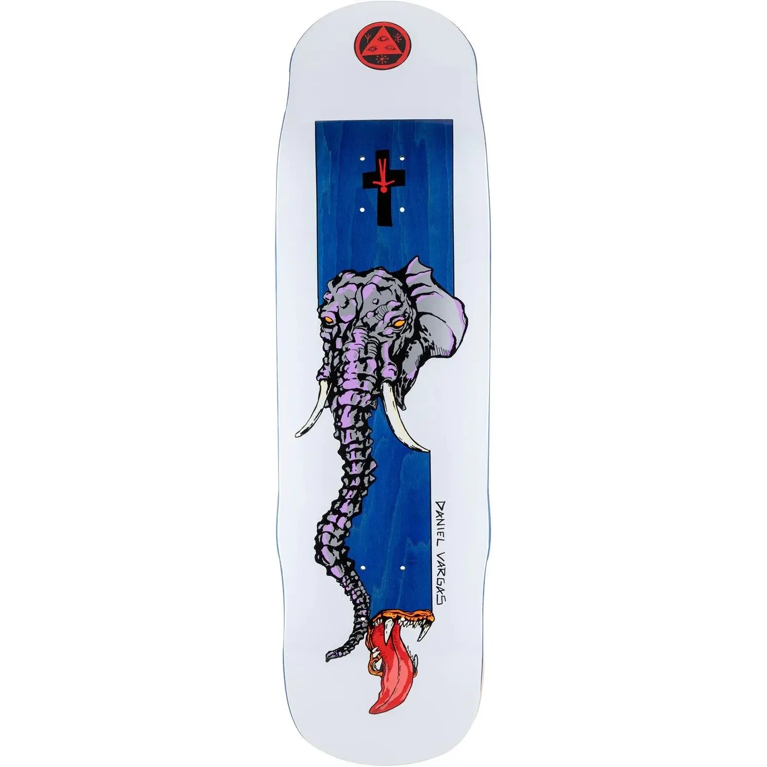 Welcome Tusk Vargas on Effigy Skateboard Deck 8.8''