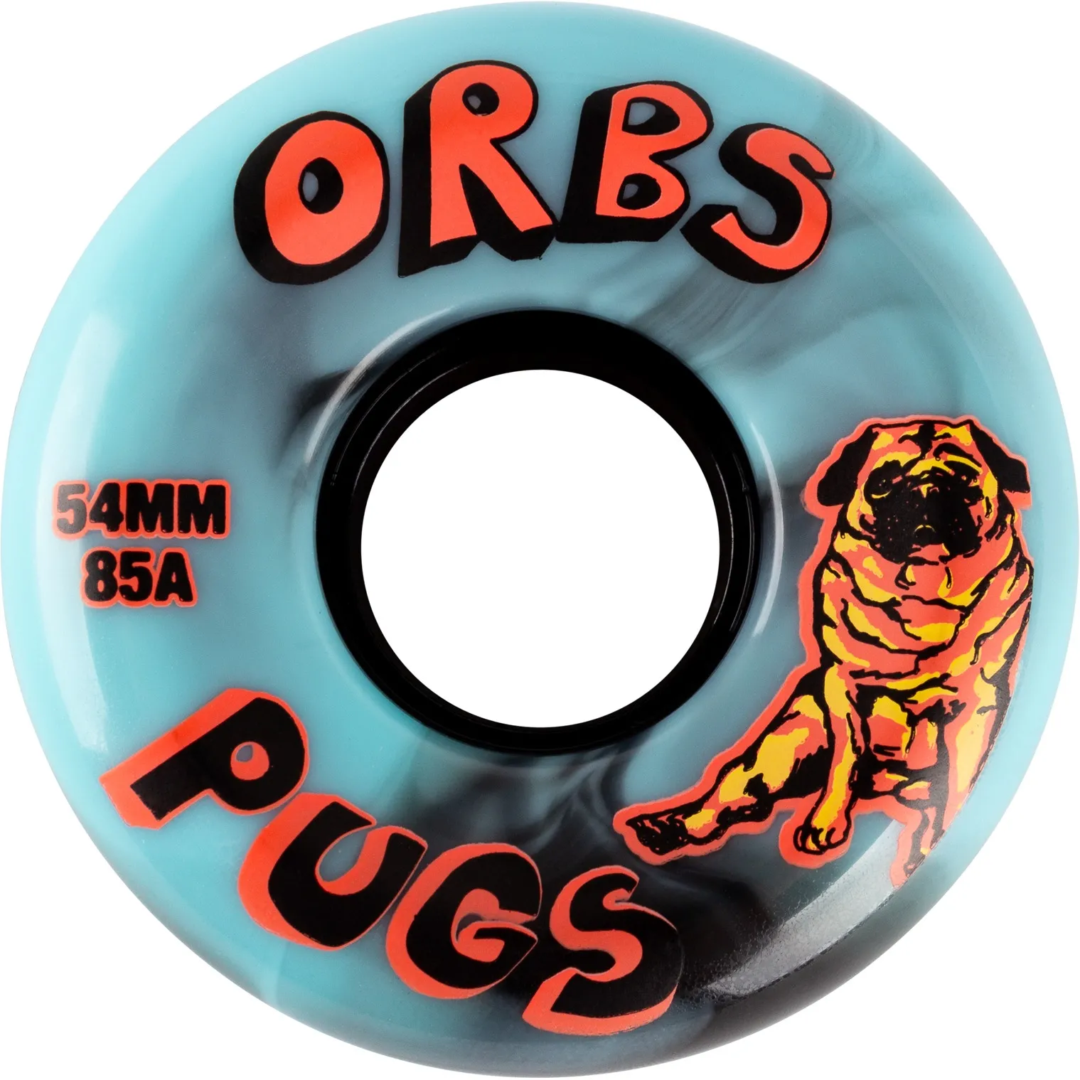 Welcome Orbs Pugs Skateboard Wheels - Blue/Blue 54mm