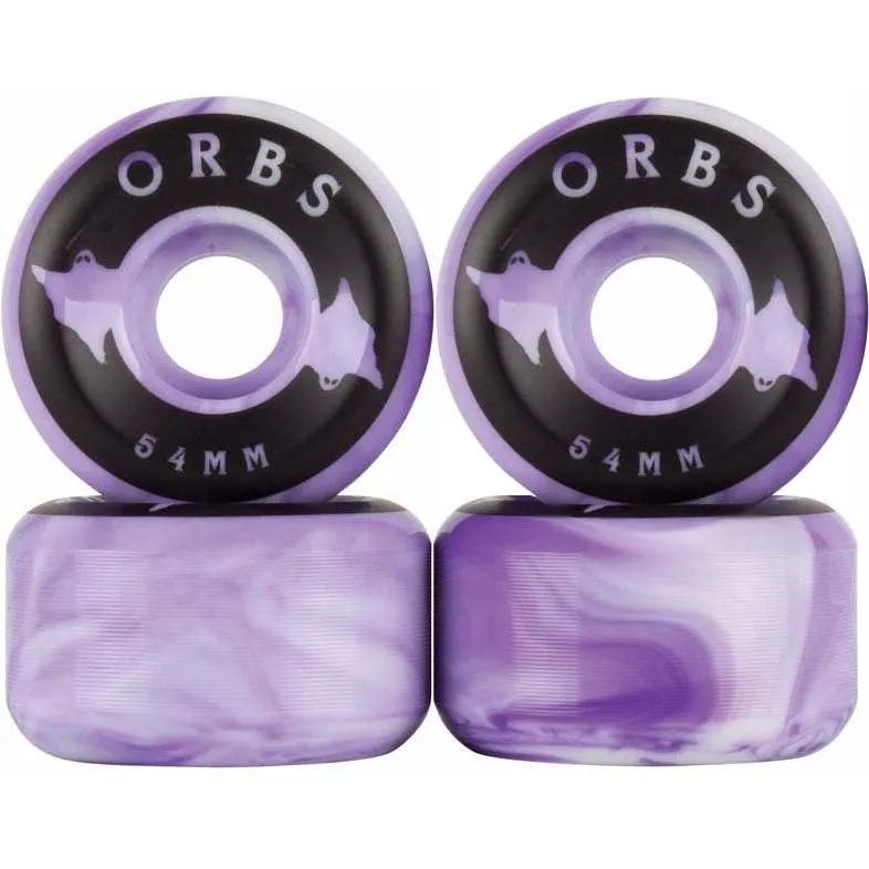 Welcome Orbs Specters - Swirls Skateboard Wheels 54mm - Purple/White