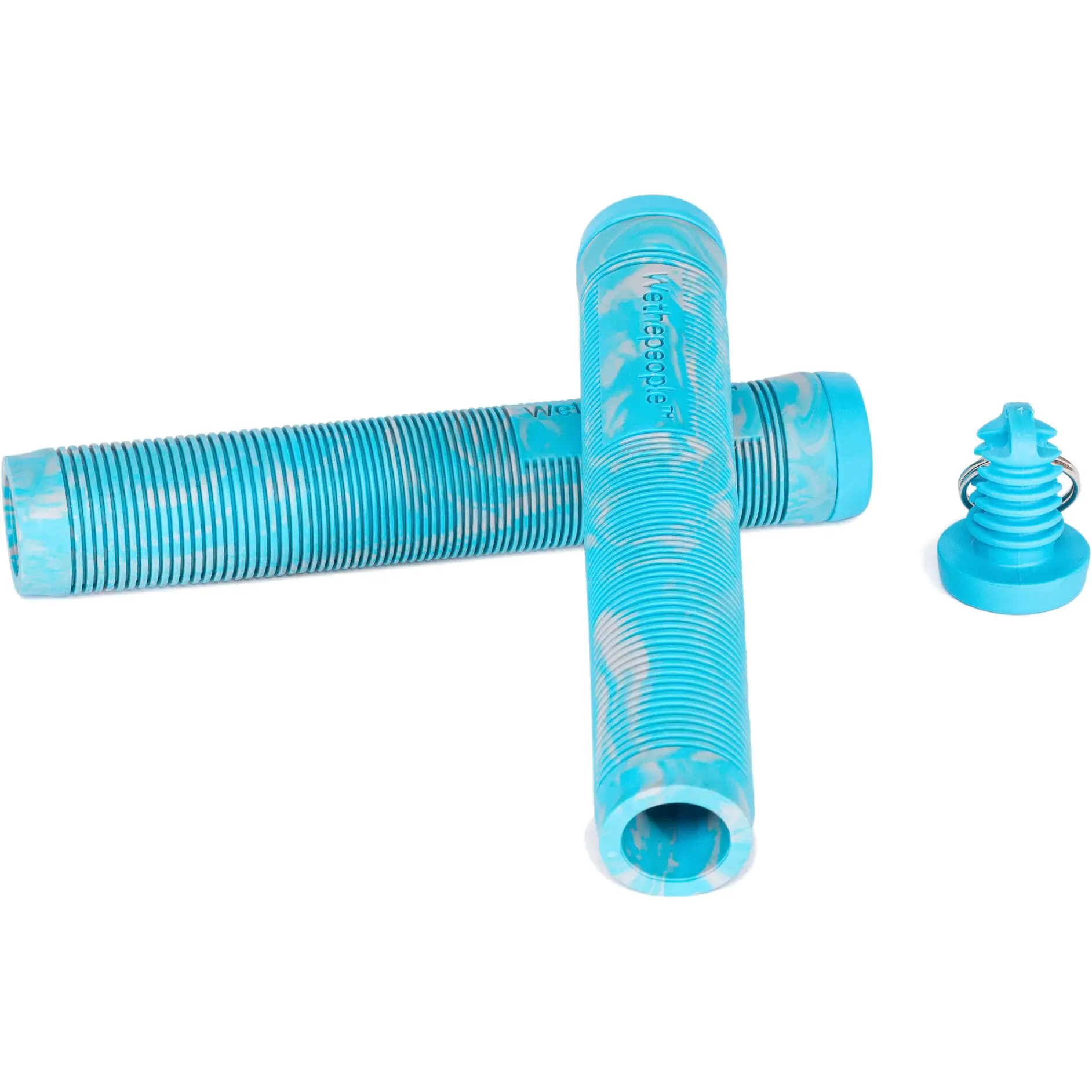 WeThePeople Perfect 165mm BMX Grips - Sky Blue/Grey Swirl