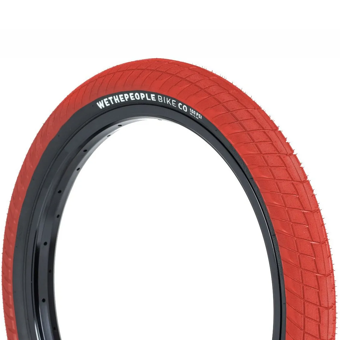 WeThePeople Overbite 2.35'' BMX Tyre - Red/Black Sidewall