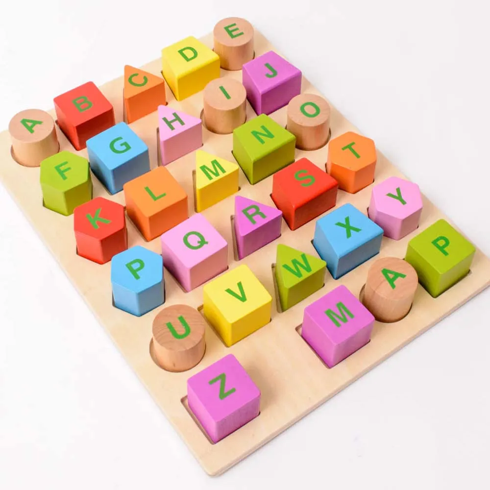 Wooden Alphabet in tray