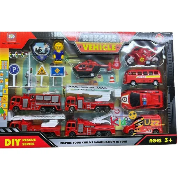 Rescue Vehicles Set Children Kids Mini Firetrucks