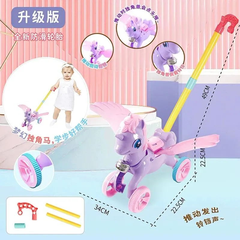 Hand Push Along Unicorn Toddler Toy
