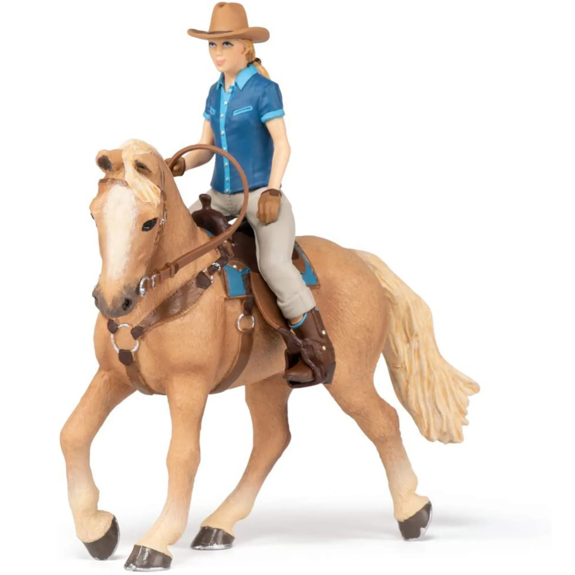 Papo Wild West Horse with Cowgirl