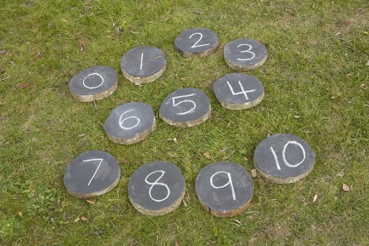 Wooden Blackboard Stepping Stones (11Pk)