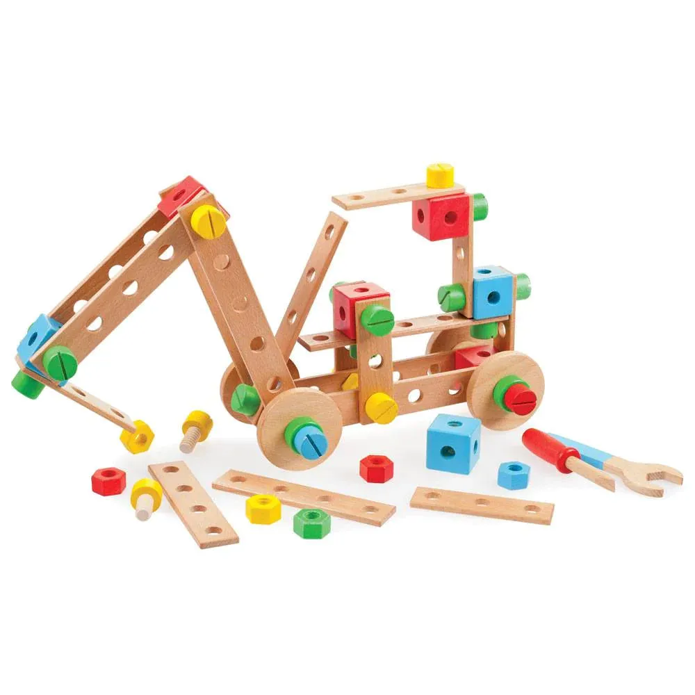 Wooden Construction Set with Tools