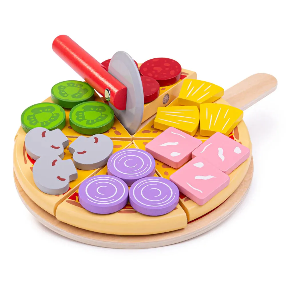 Wooden Cutting Pizza - Play Food