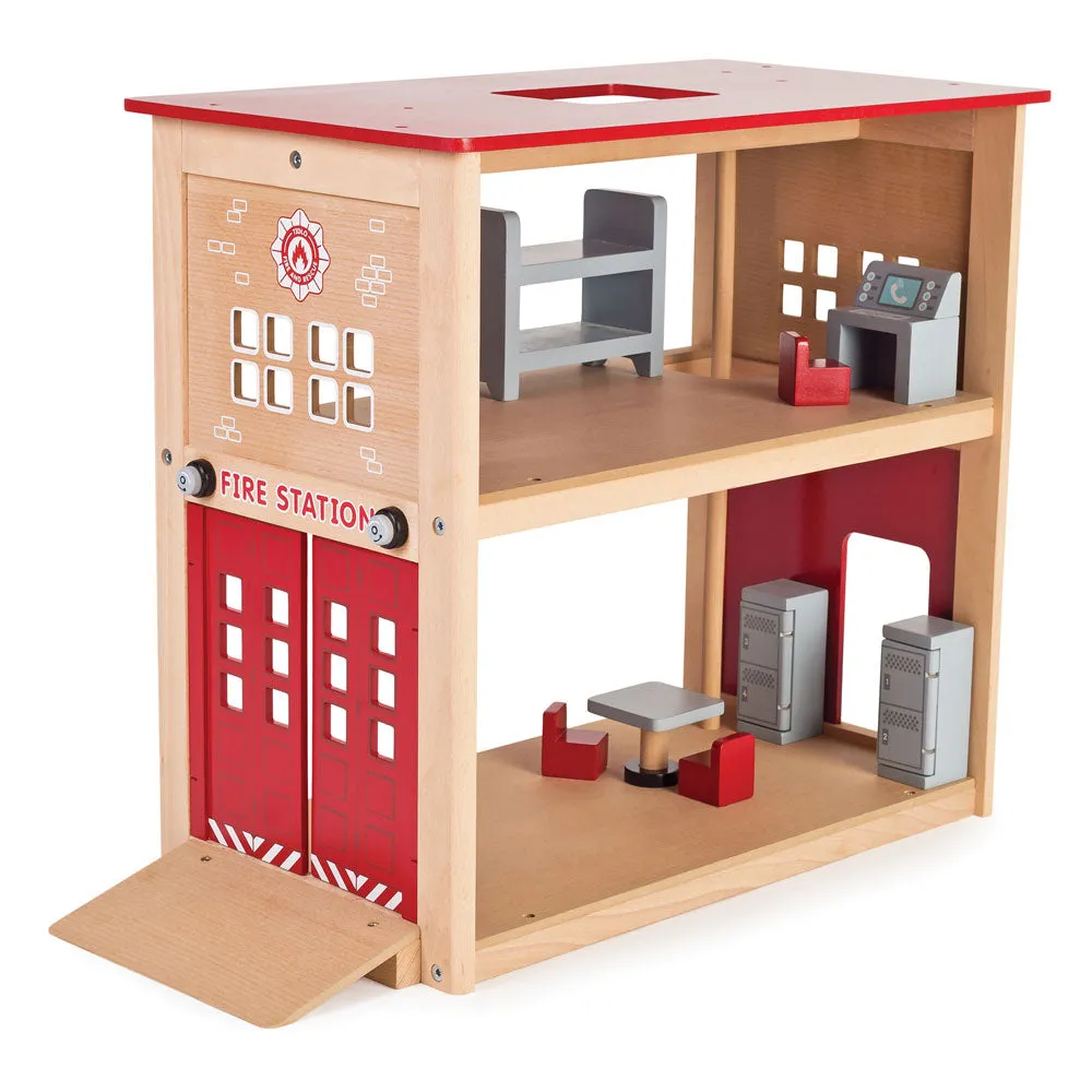 Wooden Fire Station Toy