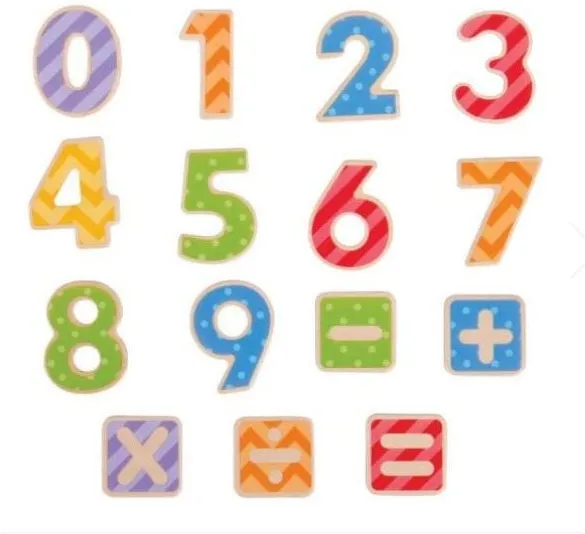 Wooden Magnetic Numbers