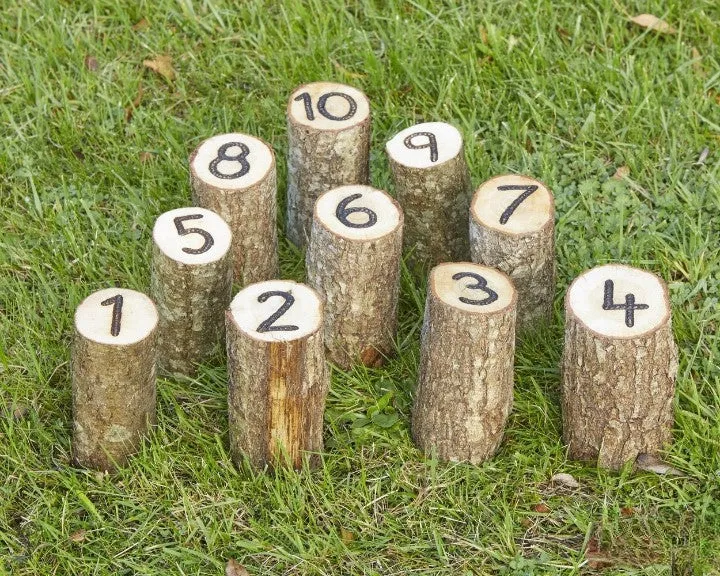 Wooden Number Skittles (10Pk)