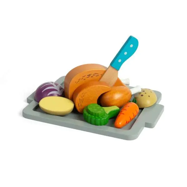 Wooden Roast Dinner Play Set – Slice, Serve & Enjoy!