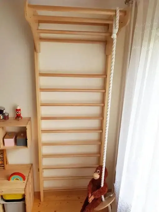 Wooden Wall Bars with Accessories - Gross Motor Aid