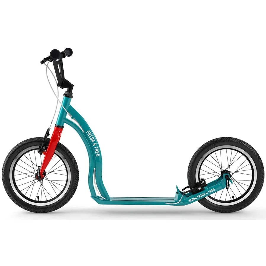 Yedoo Frida & Fred Commuter Scooter - Turquoise/Red