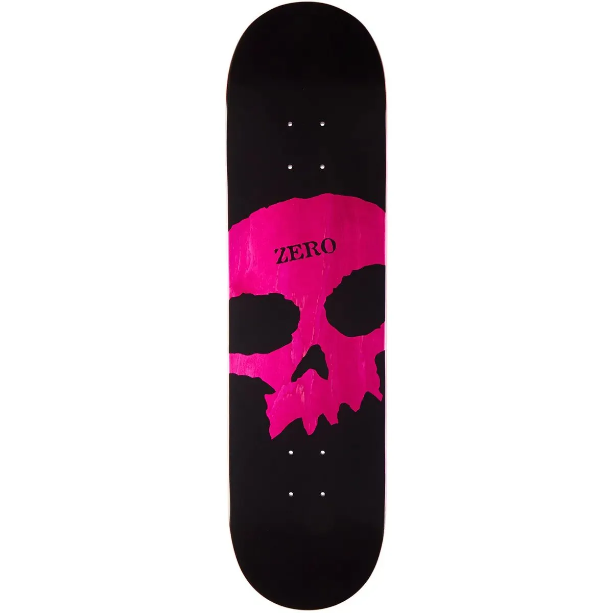 Zero Big Skull Stencil Skateboard Deck - Pink 8''