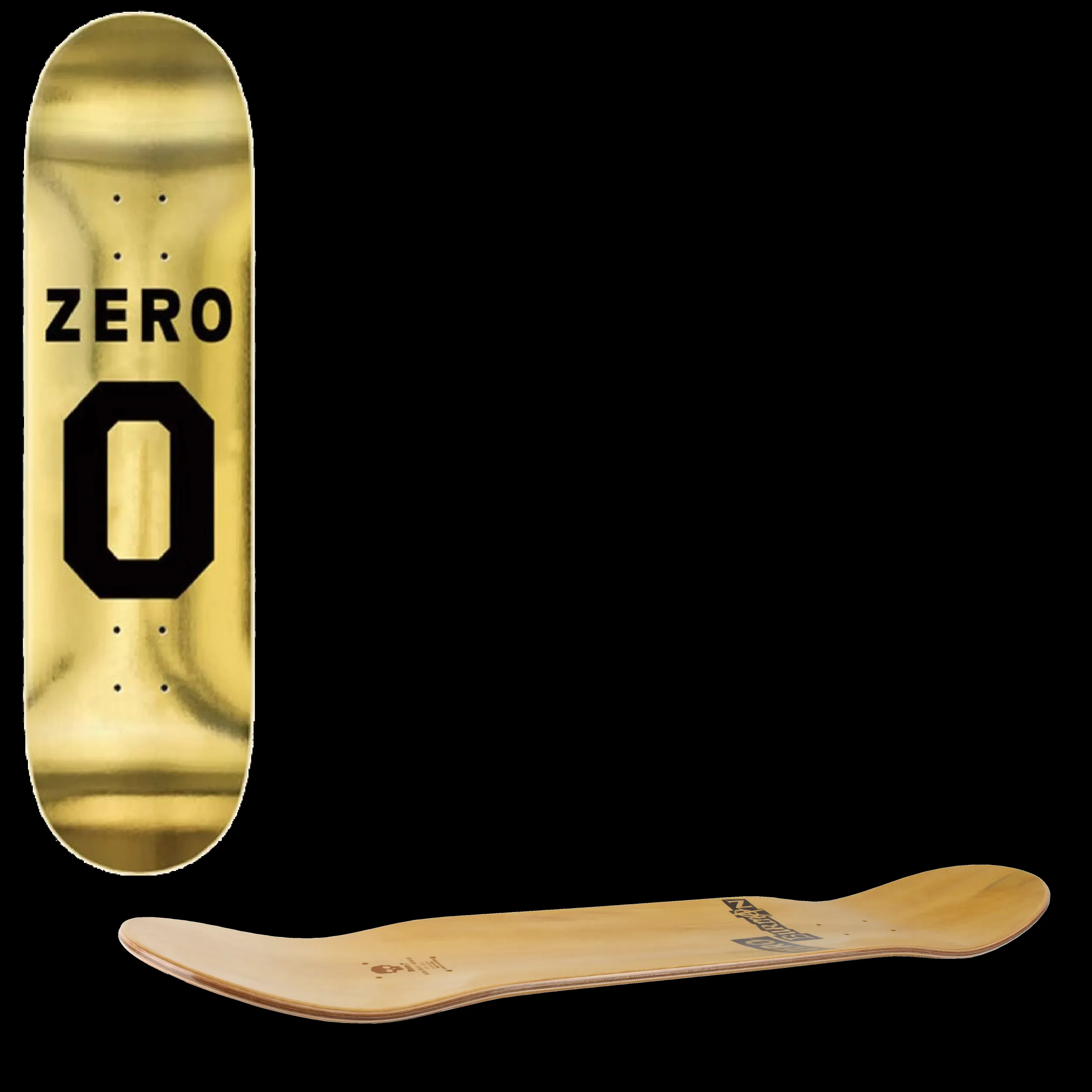 Zero Numero Skateboard Deck - Black/Gold 8.375''