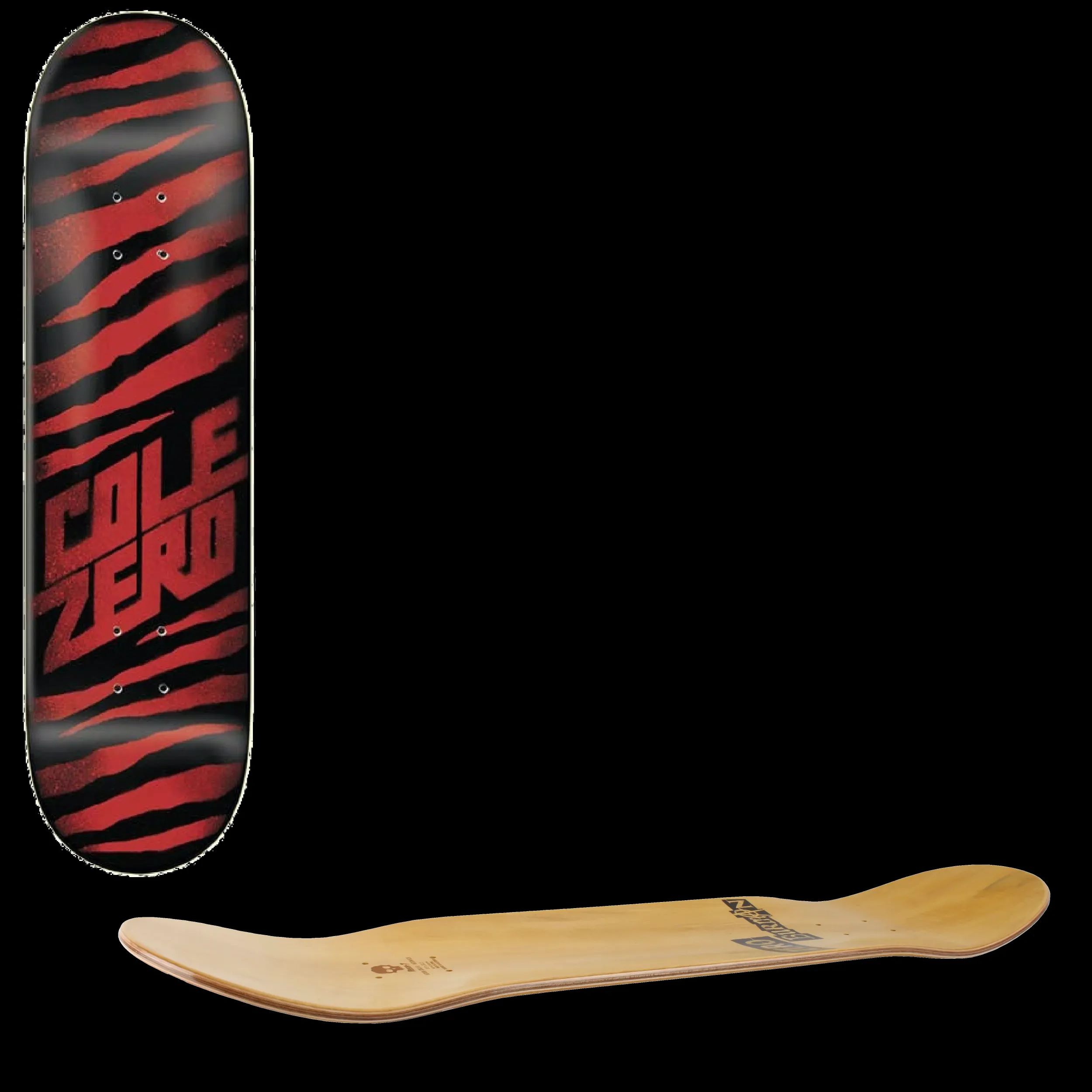 Zero Ripper Chris Cole Skateboard Deck - Black/Red 8''