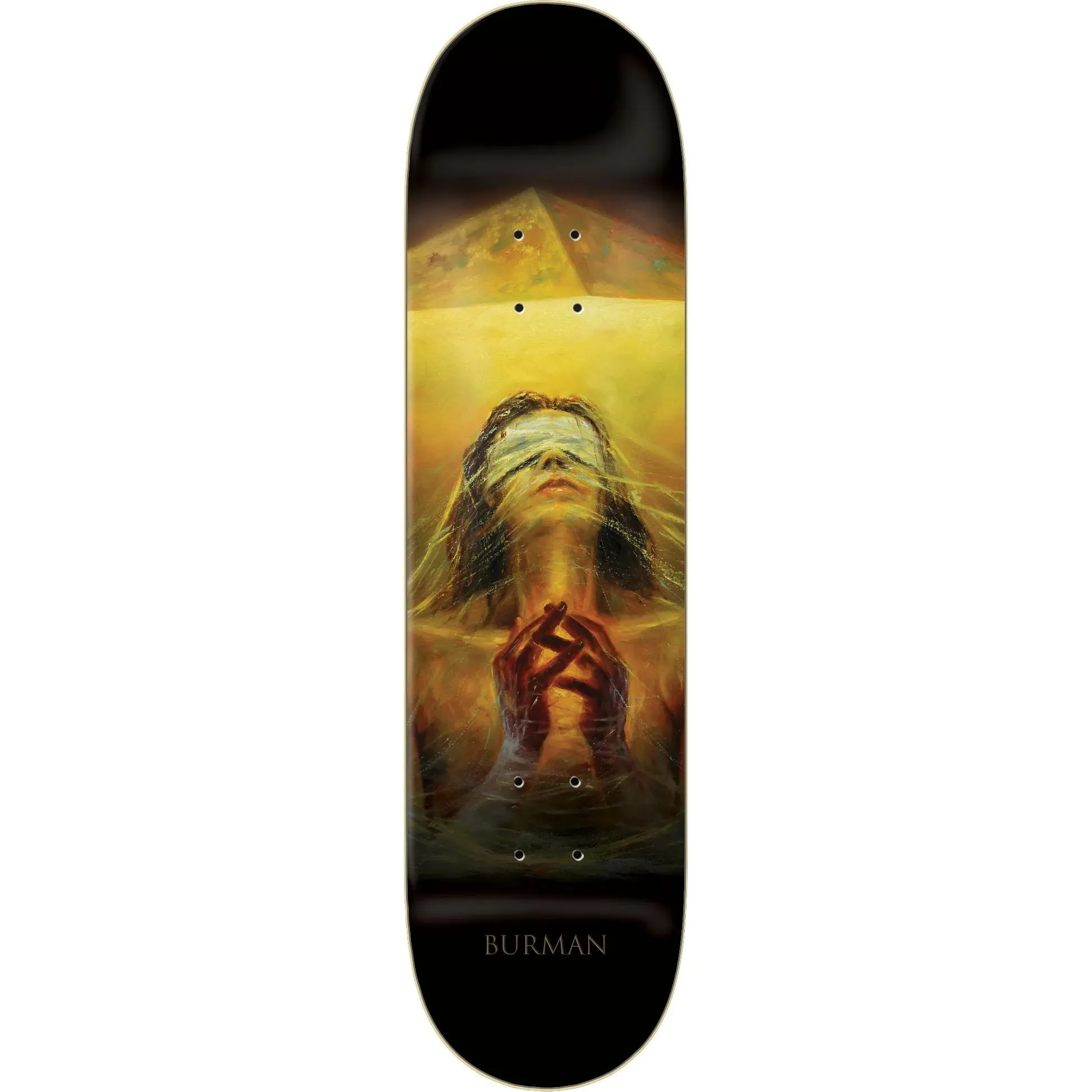 Zero Burman Light and Dark Skateboard Deck - Black 8.25"
