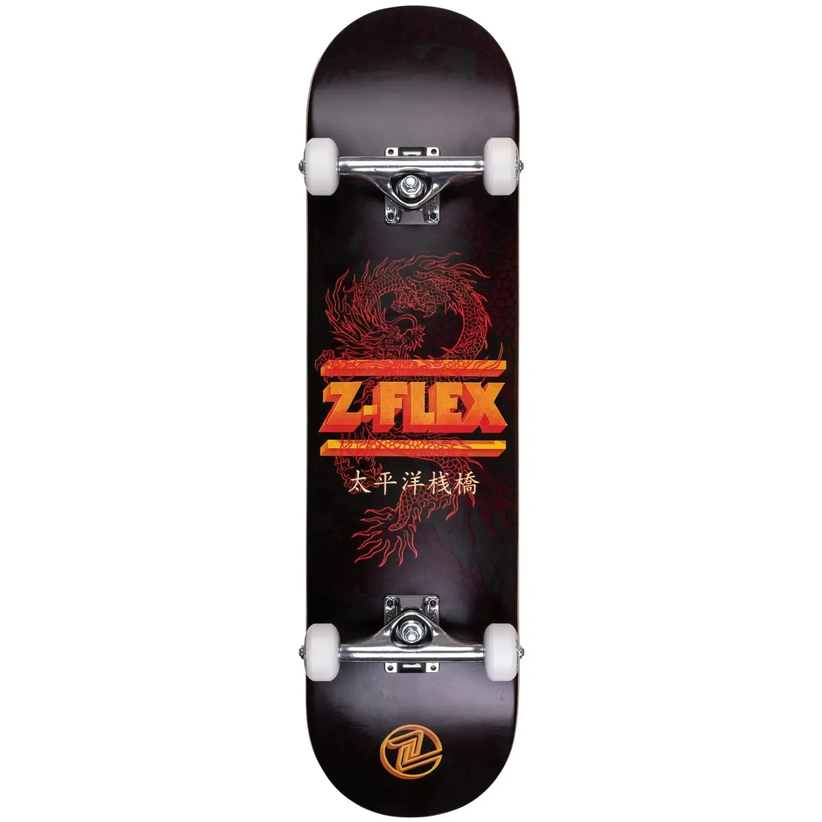 Z-Flex Dragon Complete Skateboard - Black/Orange 8.25